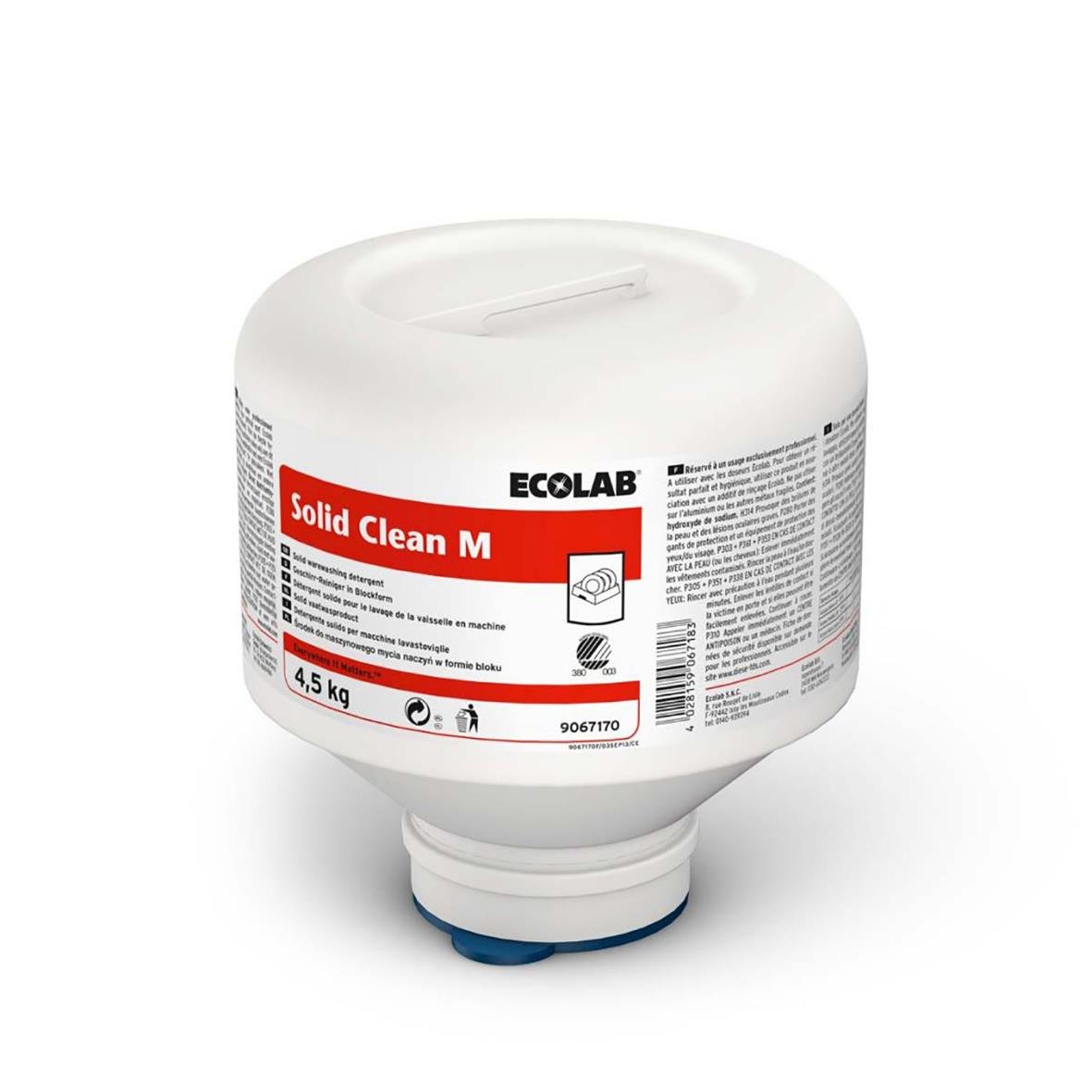 Ecolab Solid Clean M maskindiskmedel i 4,5 kg för rengöring av maskiner