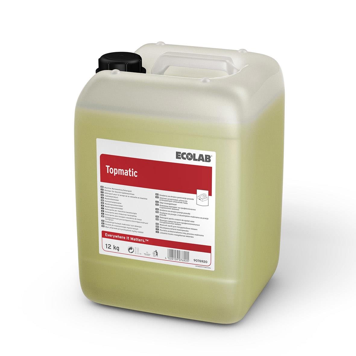 Stor 10L behållare med Ecolab Topmatic maskindiskmedel