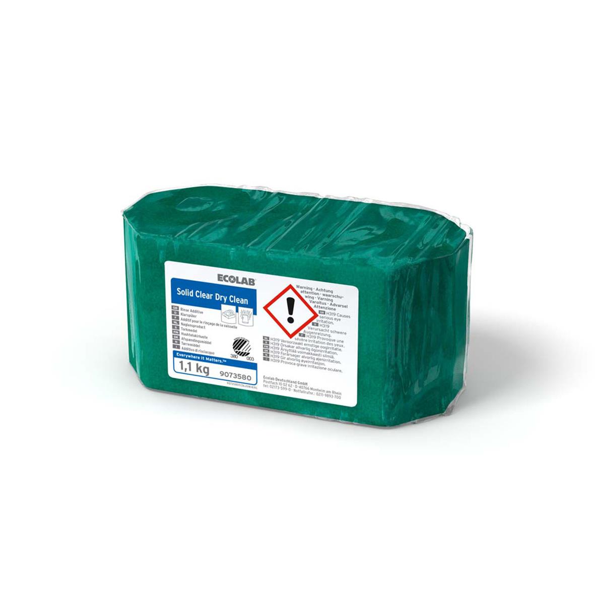 Torkmedel Ecolab Solid Clear Dry Clean 1,1kg