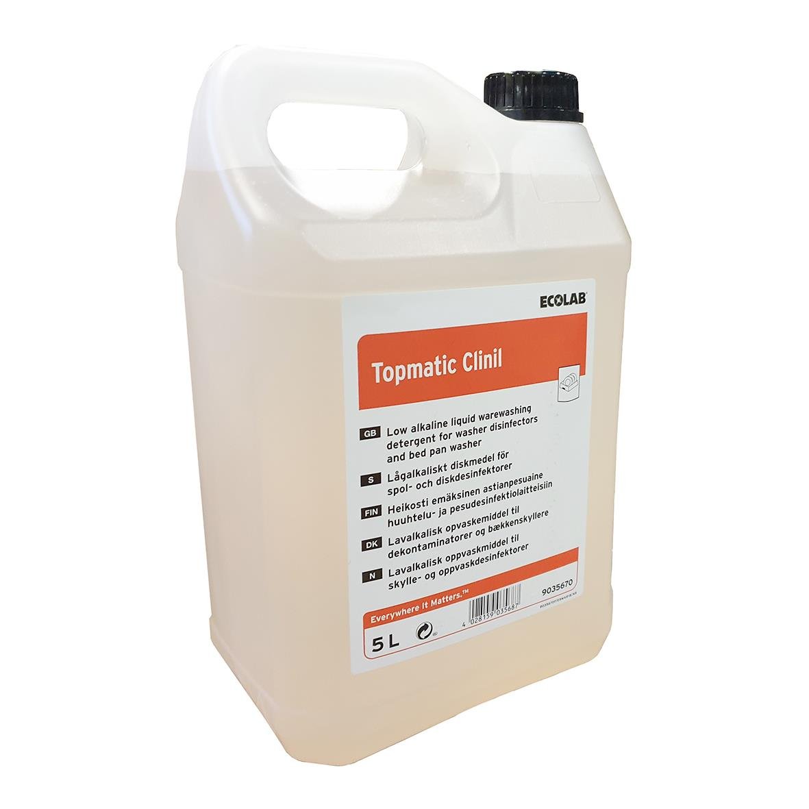 Spol & Diskdesinfektion Ecolab Topmatic Clinil 5L 52050065