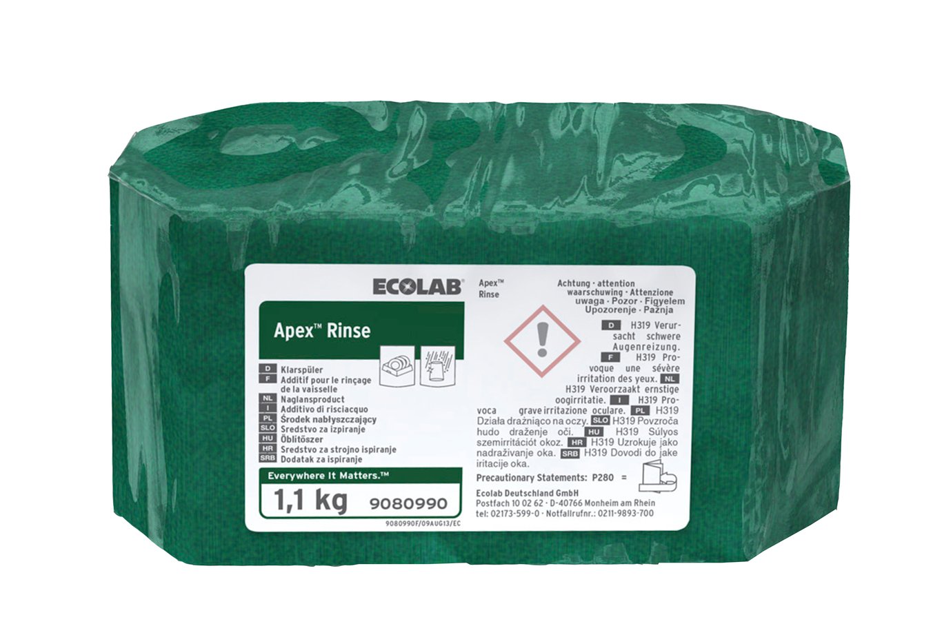 Torkmedel Ecolab Apex Rinse 1,1kg 52050166