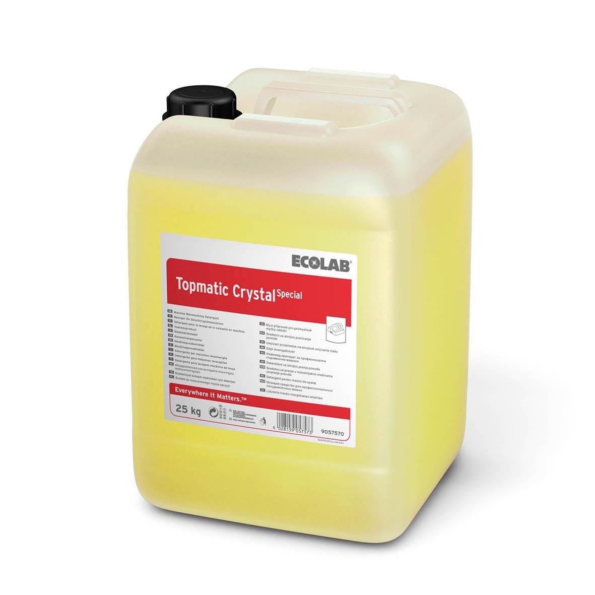 Ecolab Topmatic Crystal 12kg maskindiskmedel i gul behållare