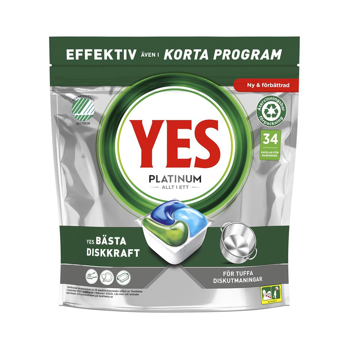 Maskindiskmedel Yes Platinum Original Tablett
