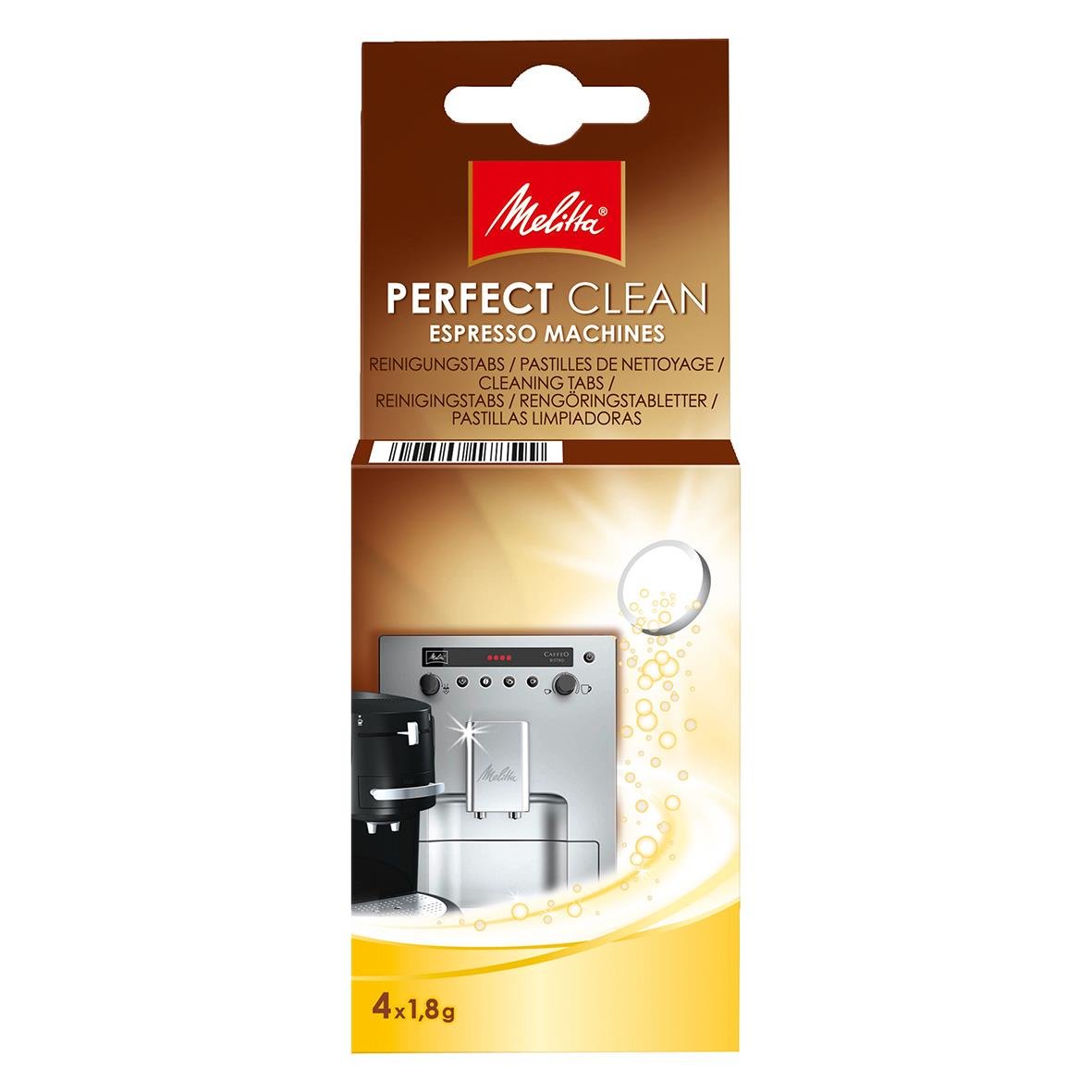 Rengöringstablett Melitta Co64 för espressomaskiner, 4 stycken av 1,8g, för rengöring av maskinen