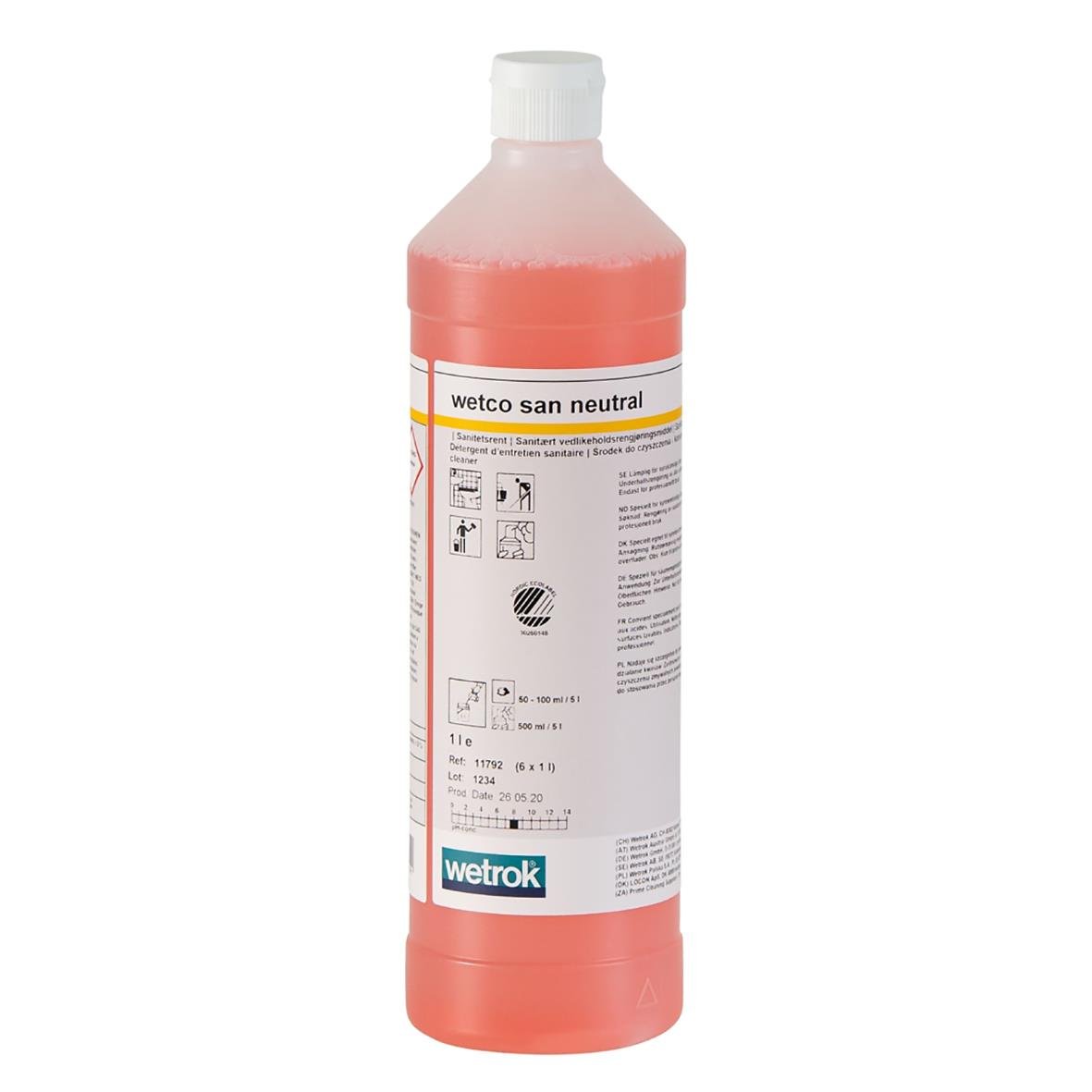 Sanitetsrent Wetrok Wetco San neutral 1L flaska