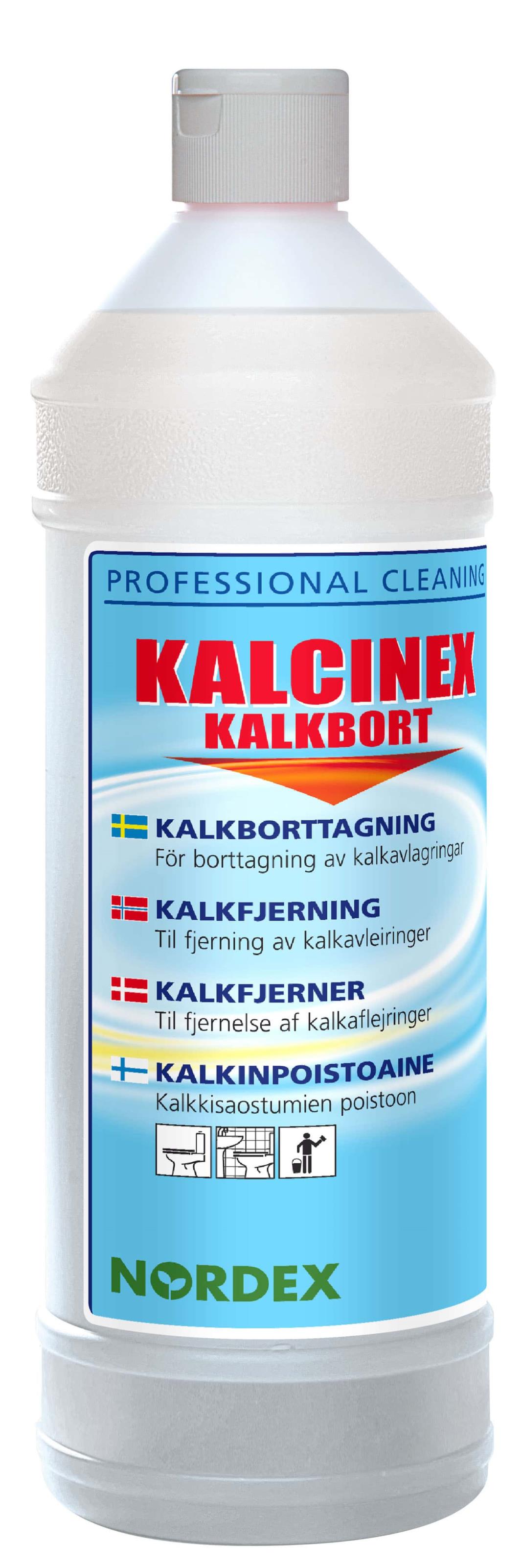 Kalkbort Nordex Kalcinex 1L, rengöringsmedel för kalkavlägsning i badrum och kök