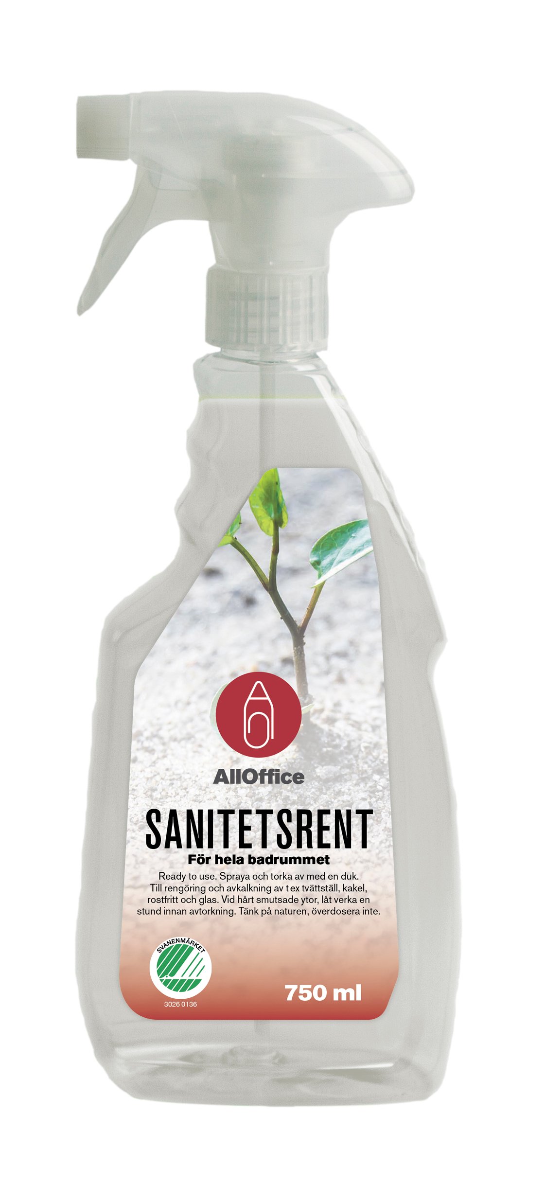 Sanitetsrent AllOffice spray 750ml