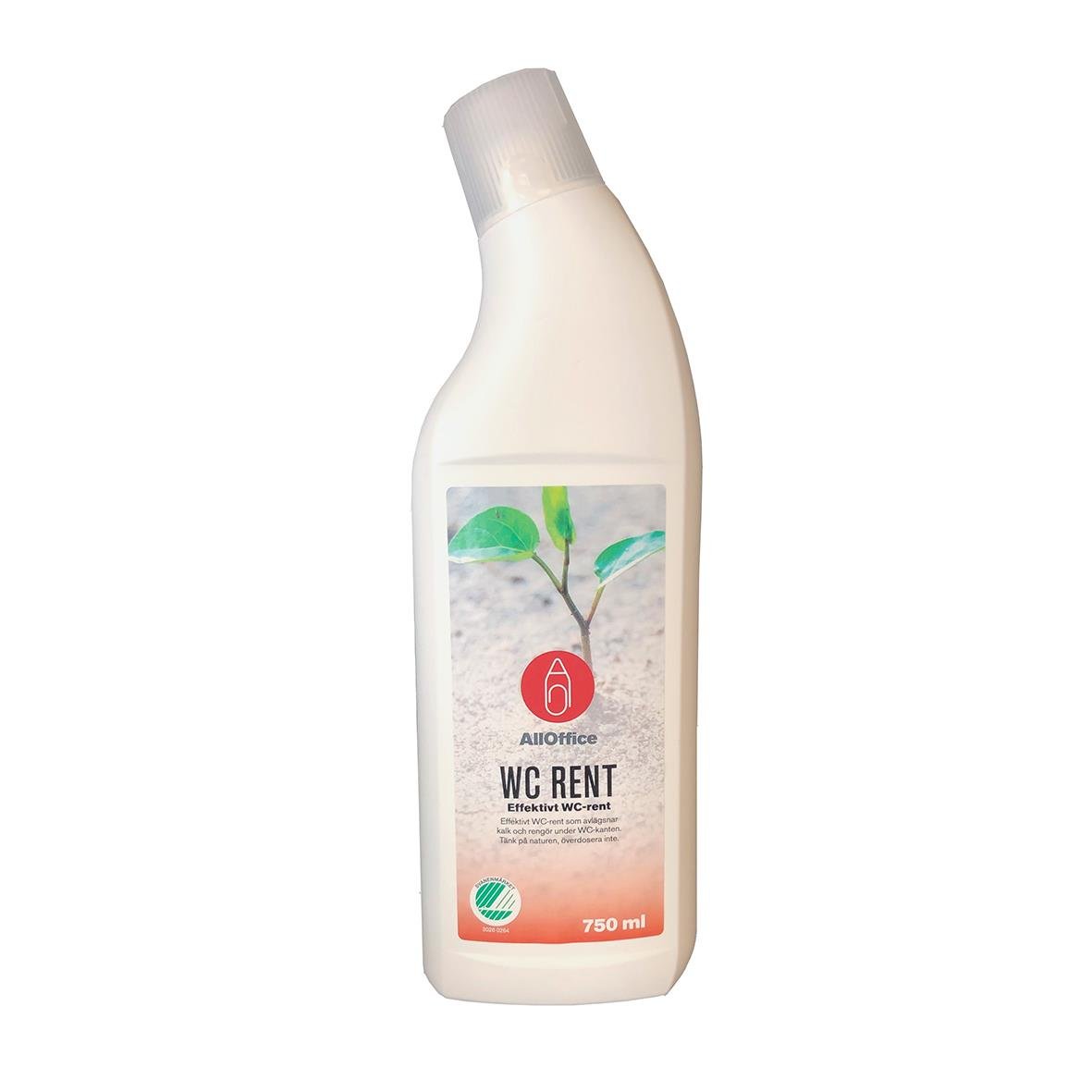 750 ml WC-rent AllOffice rengöringsmedel i vit flaska