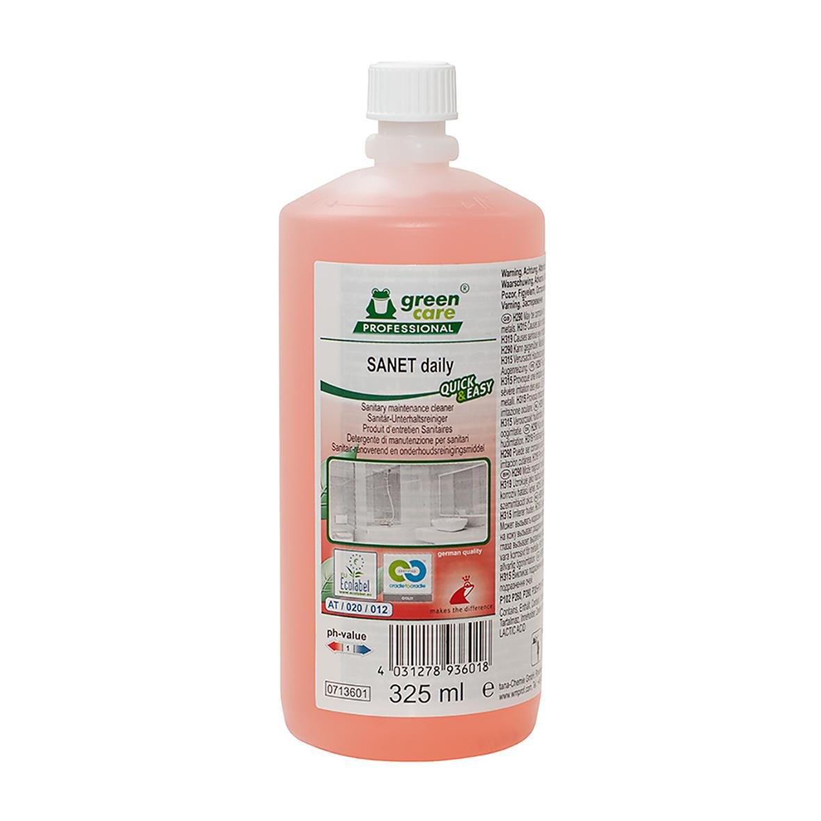 Sanitet rengöringsmedel Tana Sanet Daily Quick & Easy 325ml i rosa flaska