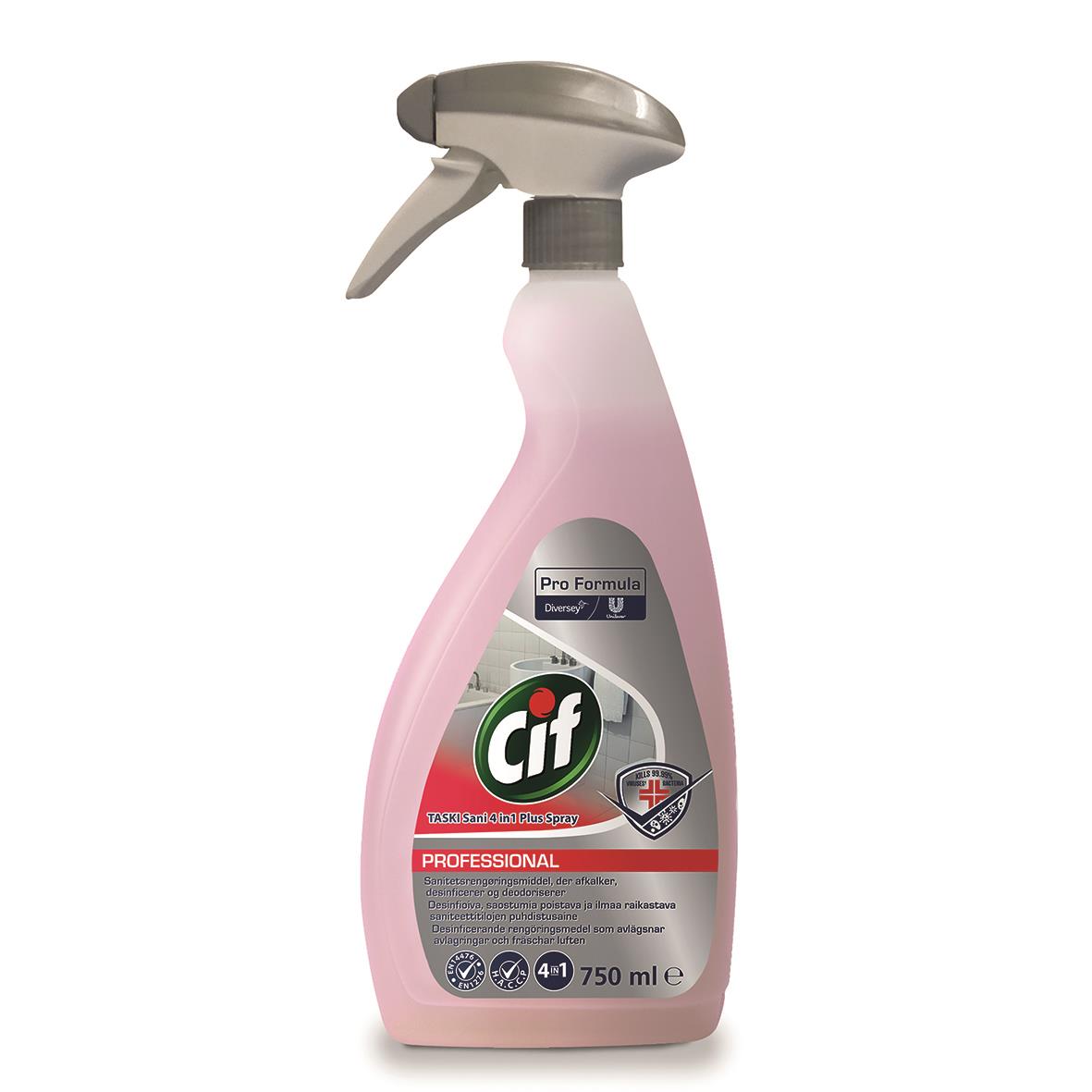 Sanitetsrent Cif Professional 4in1 Badrum Spray 750ml