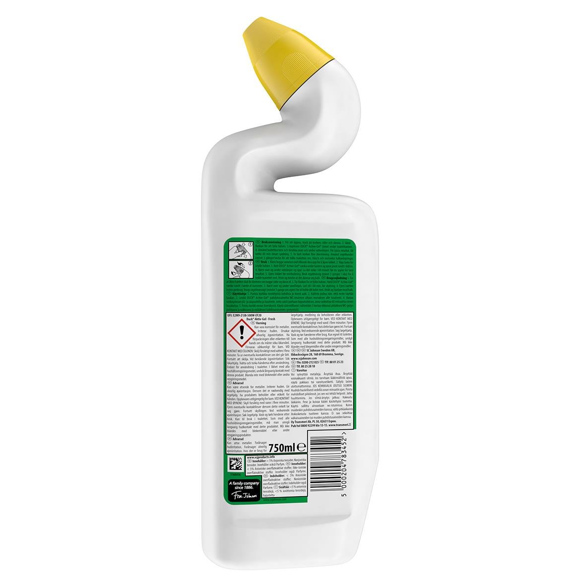 WC-Rent Duck Aktiv Gel Fresh 750ml rengöringsgel för toaletten