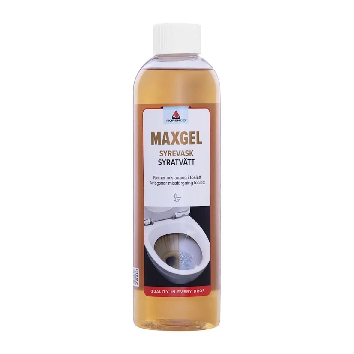 500ml flaska Maxgel syratvätt för att avlägsna och ta bort missfärgningar i toaletten