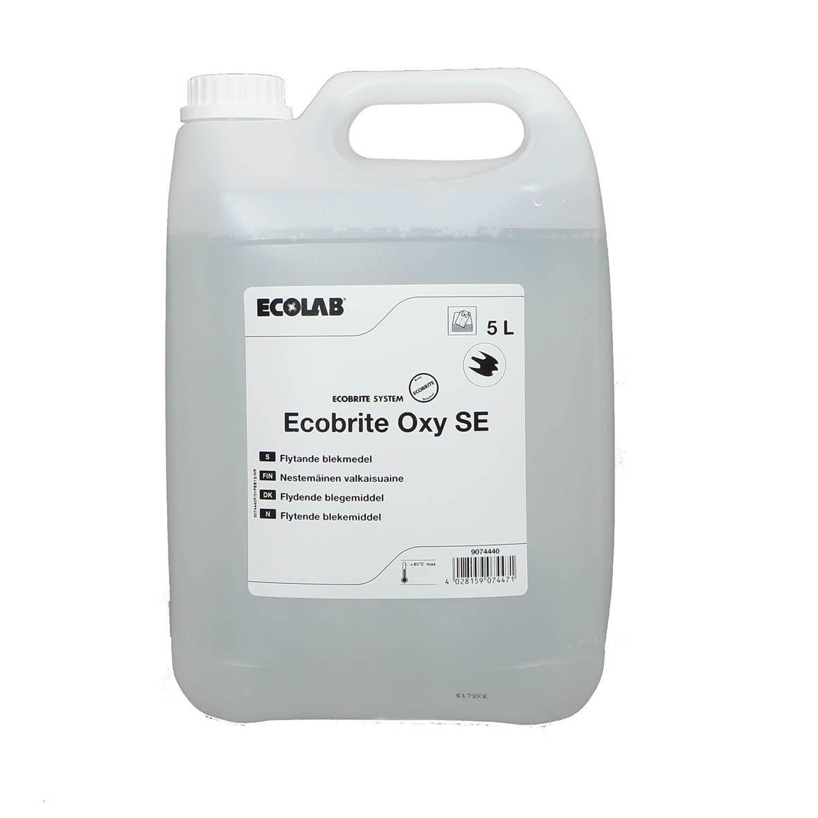 Blekmedel Ecolab Ecobrite Oxy SE 5L i stor plastflaska