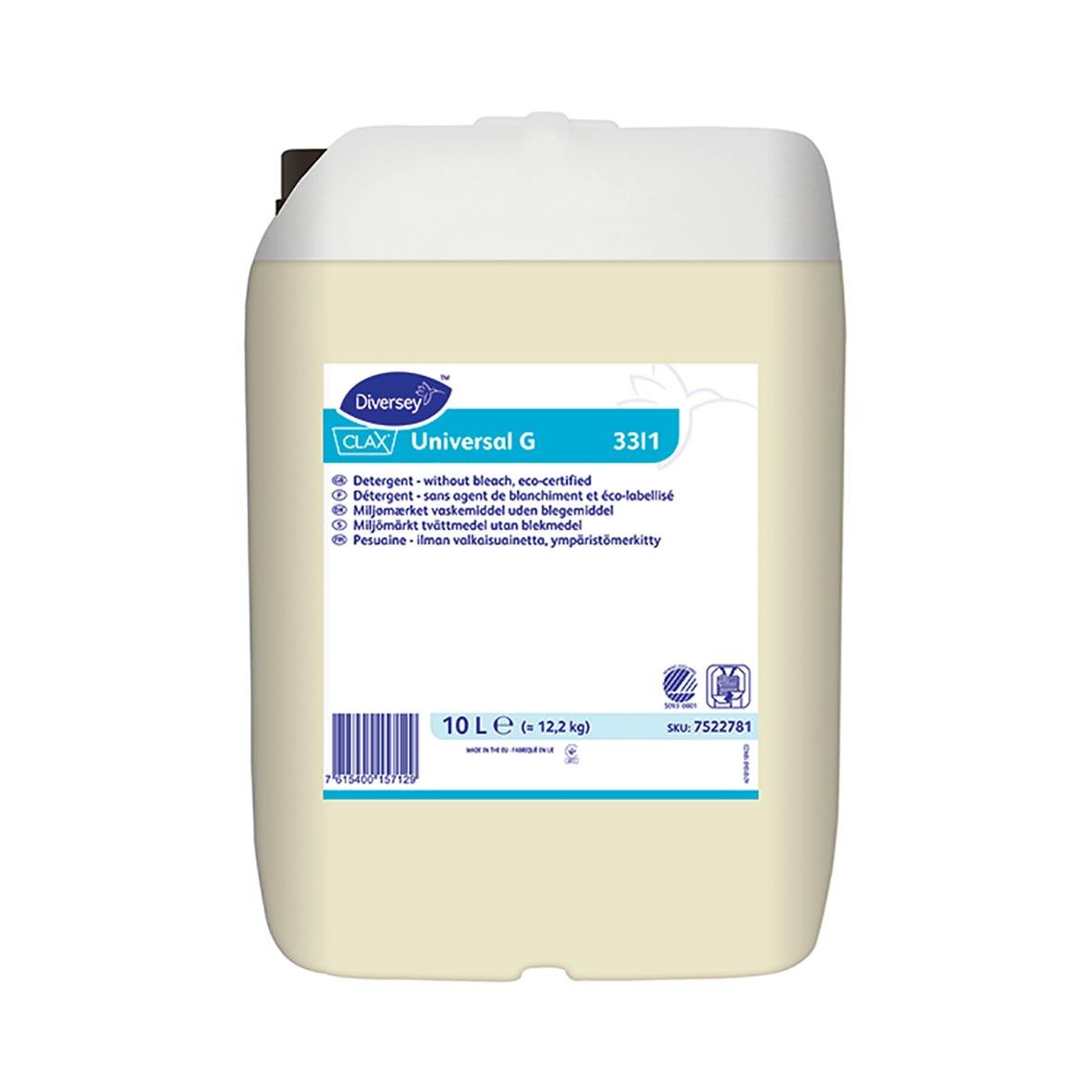 Tvättmedel Diversey Clax Universal G Pur-Eco 33I1 10L i stor behållare