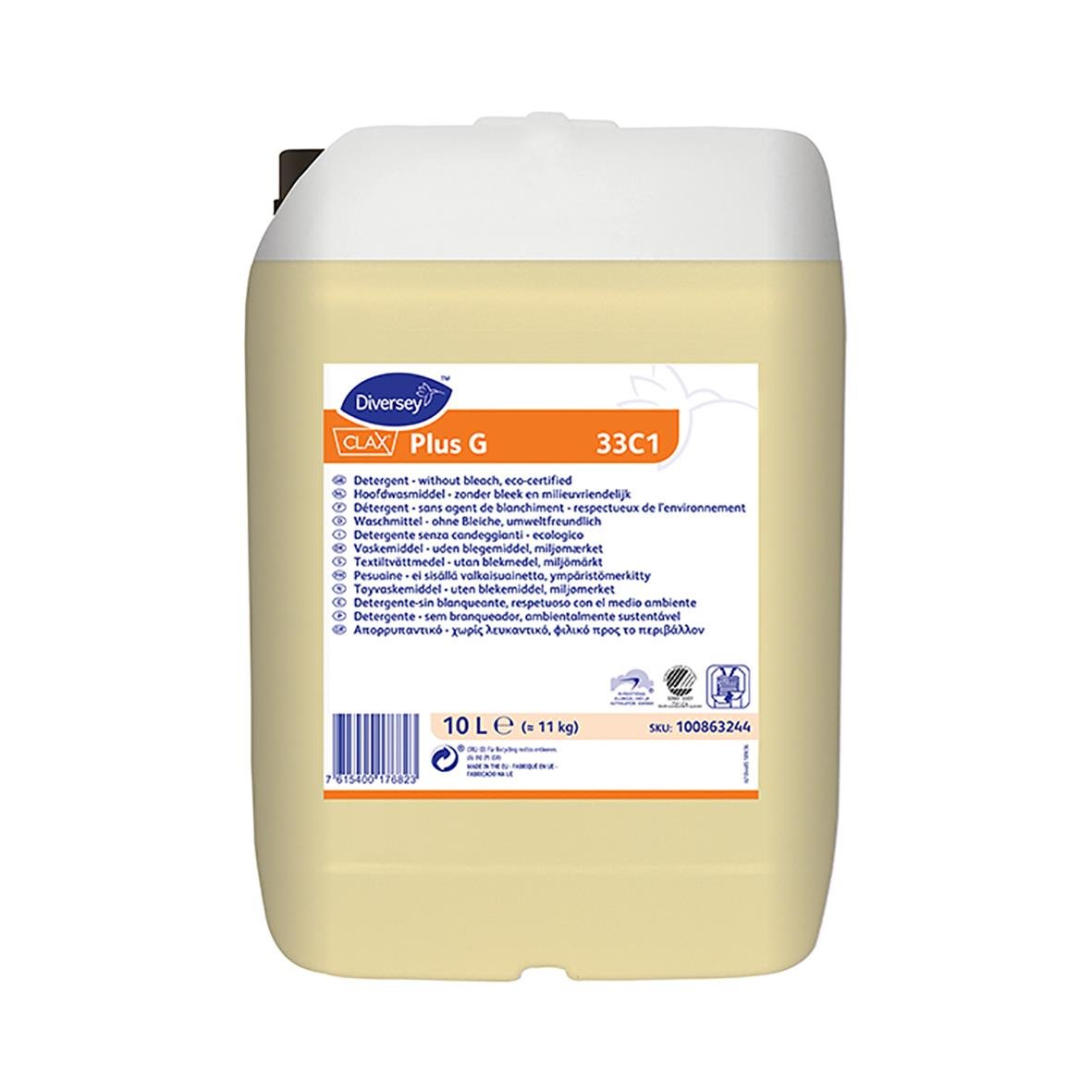 Diversey Clax Plus G 33C1 10L tvättmedel i stor behållare