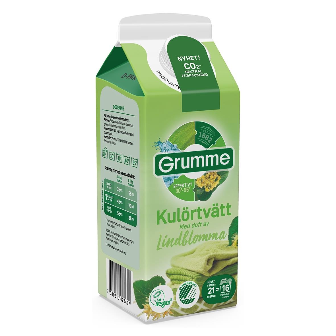 Tvättmedel Grumme Flytande Kulörtvätt Lindblomma 750ml 52100321_2