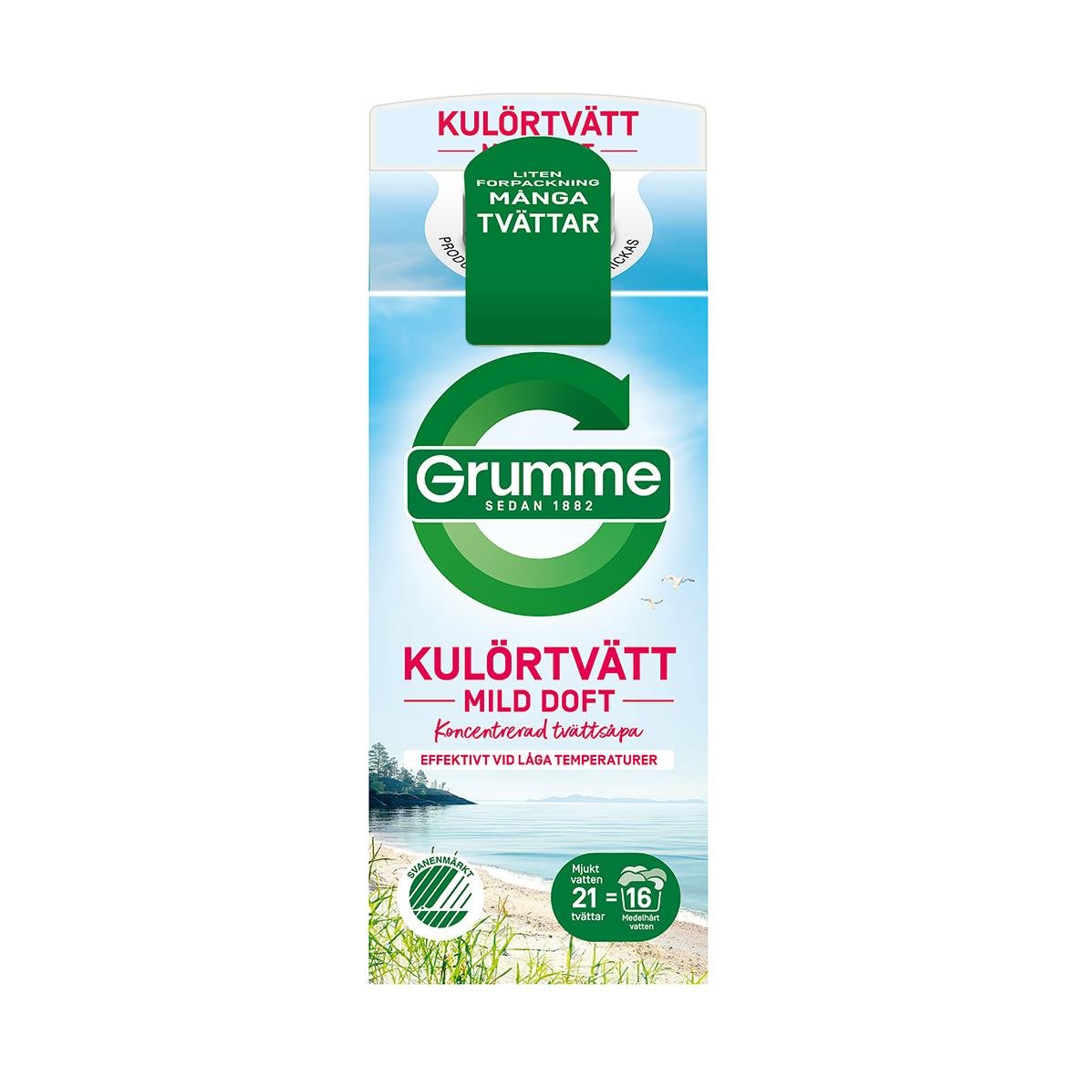 Grumme flytande kulörtvätt 750ml, koncentrerad, vegansk, effektiv, för färgade kläder