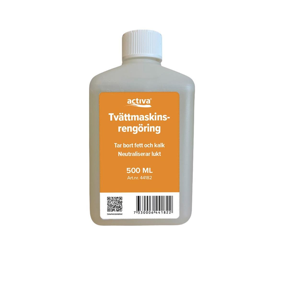 Activa 500ml tvättmaskinsrengöring för att ta bort fett och kalk, neutraliserar lukt