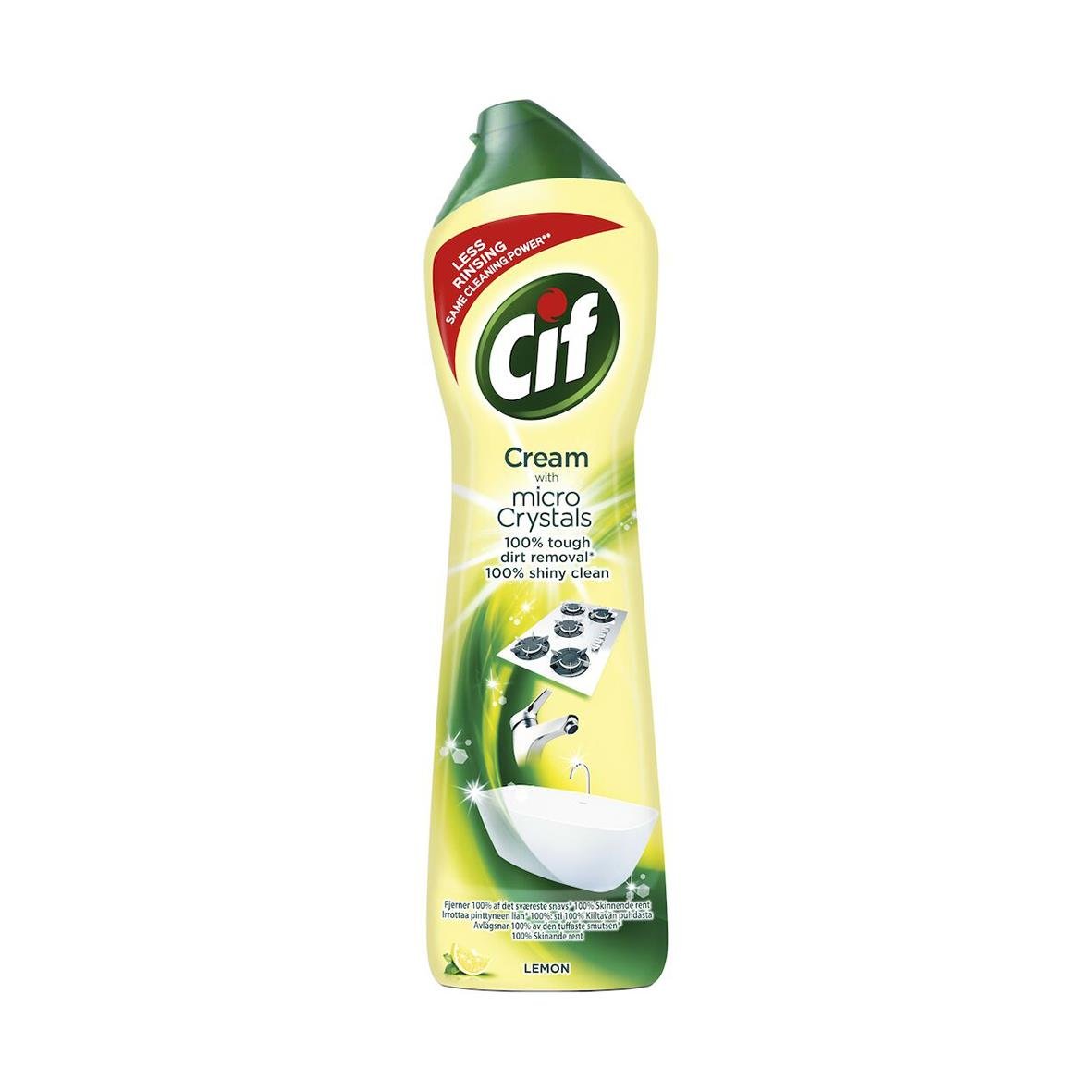 Cif Citron skurcreme i 500ml flaska med grön och gul design