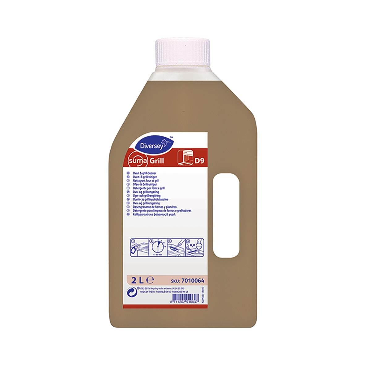 Ugns- och grillrent Diversey Suma Grill D9 2L i plastflaska