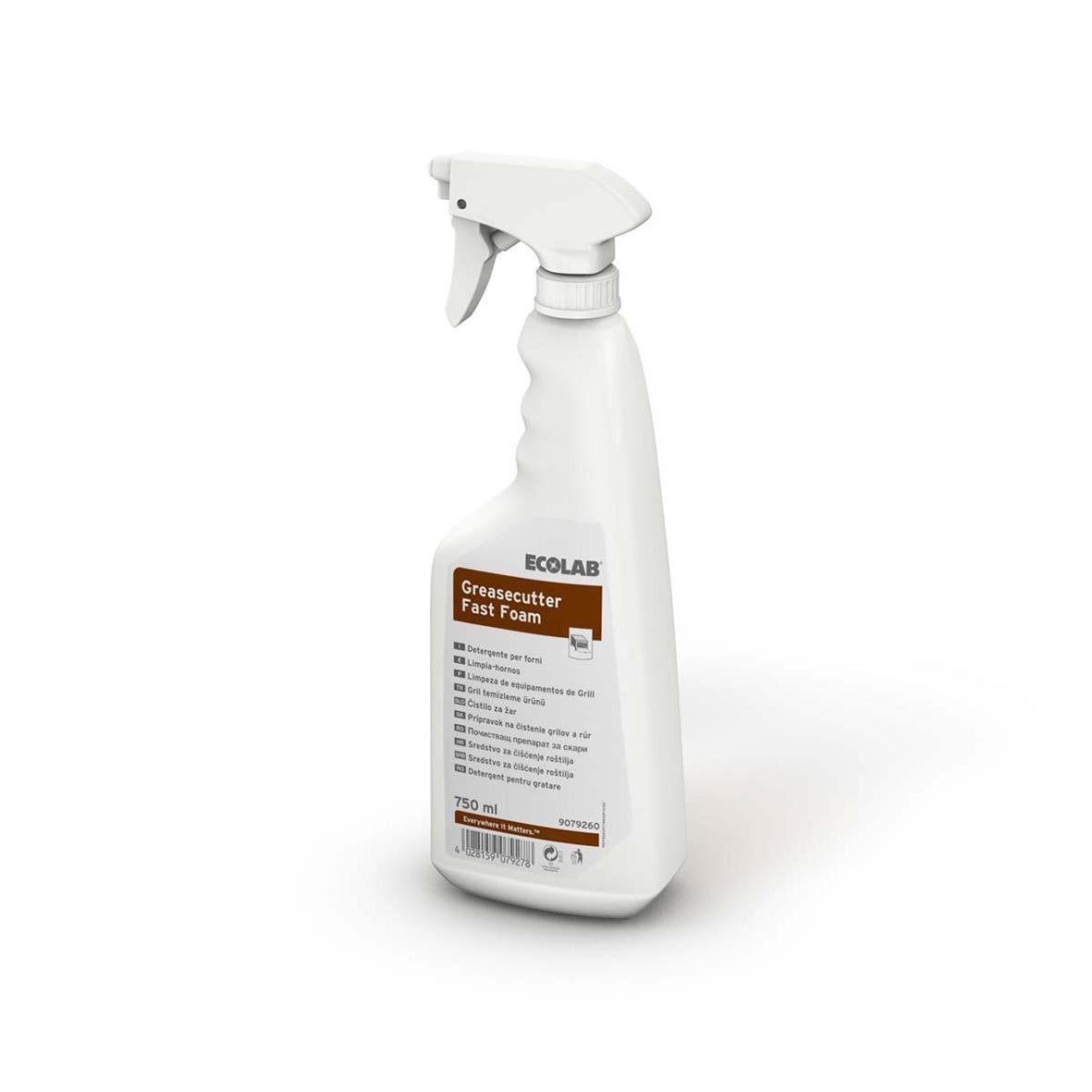 Ecolab Greasecutter Foam Spray 750ml sprayflaska för rengöring av ugn och grill