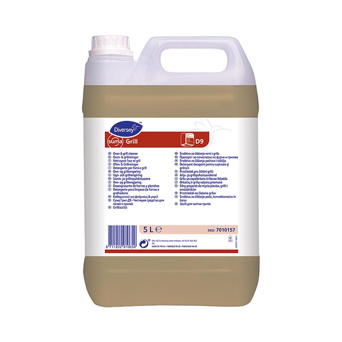 Ugns- och grillrent Diversey Suma Grill D9 5L i stor flaska