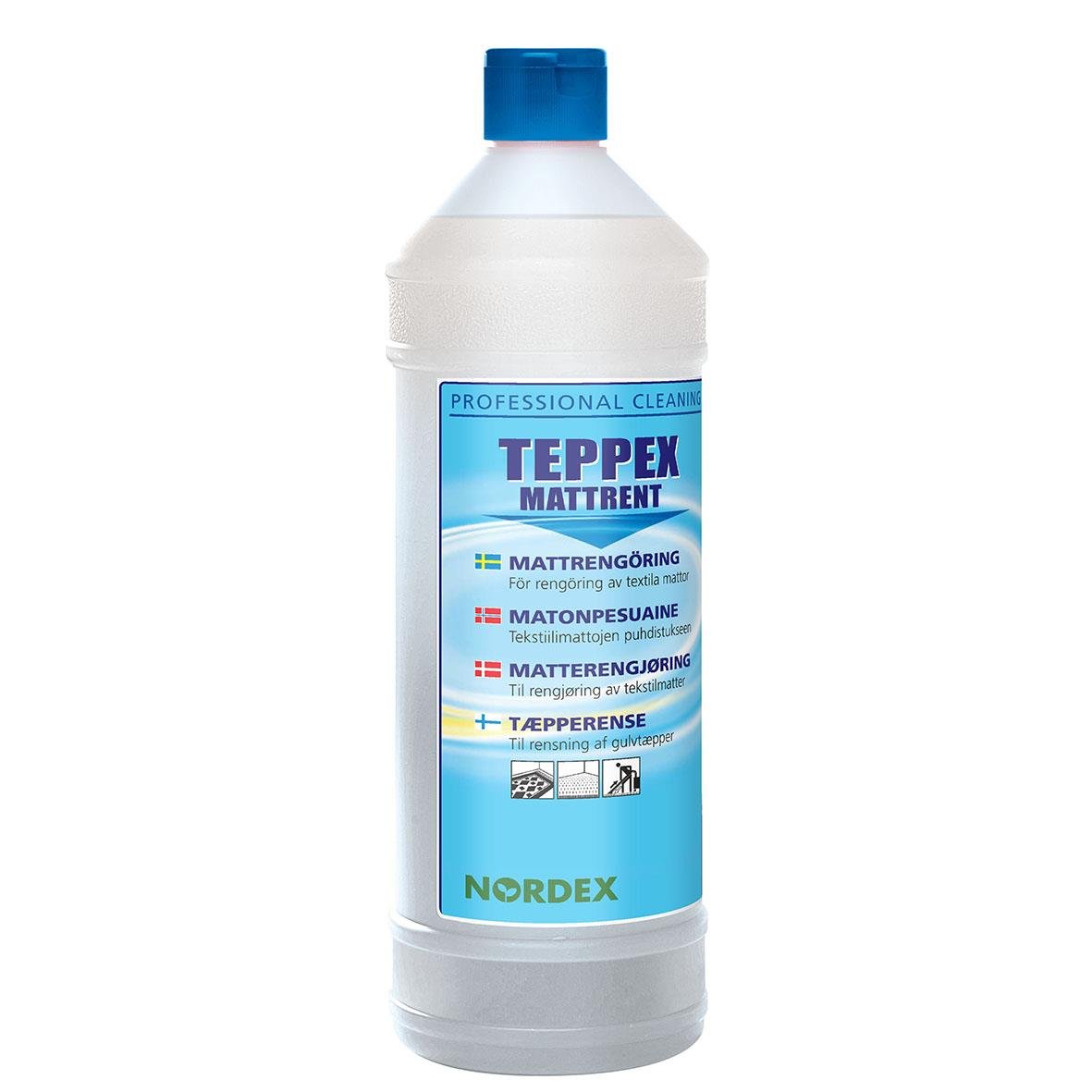 Nordex Teppex Mattrent 1 L, flytande mattrengöringsmedel för rengöring av textilmattor