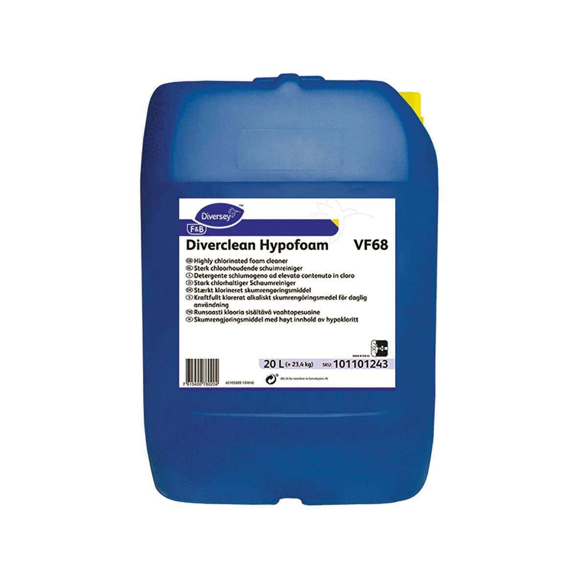 Diversey Diverclean Hypofoam VF68 skumrengöringsmedel i 20L blå dunk