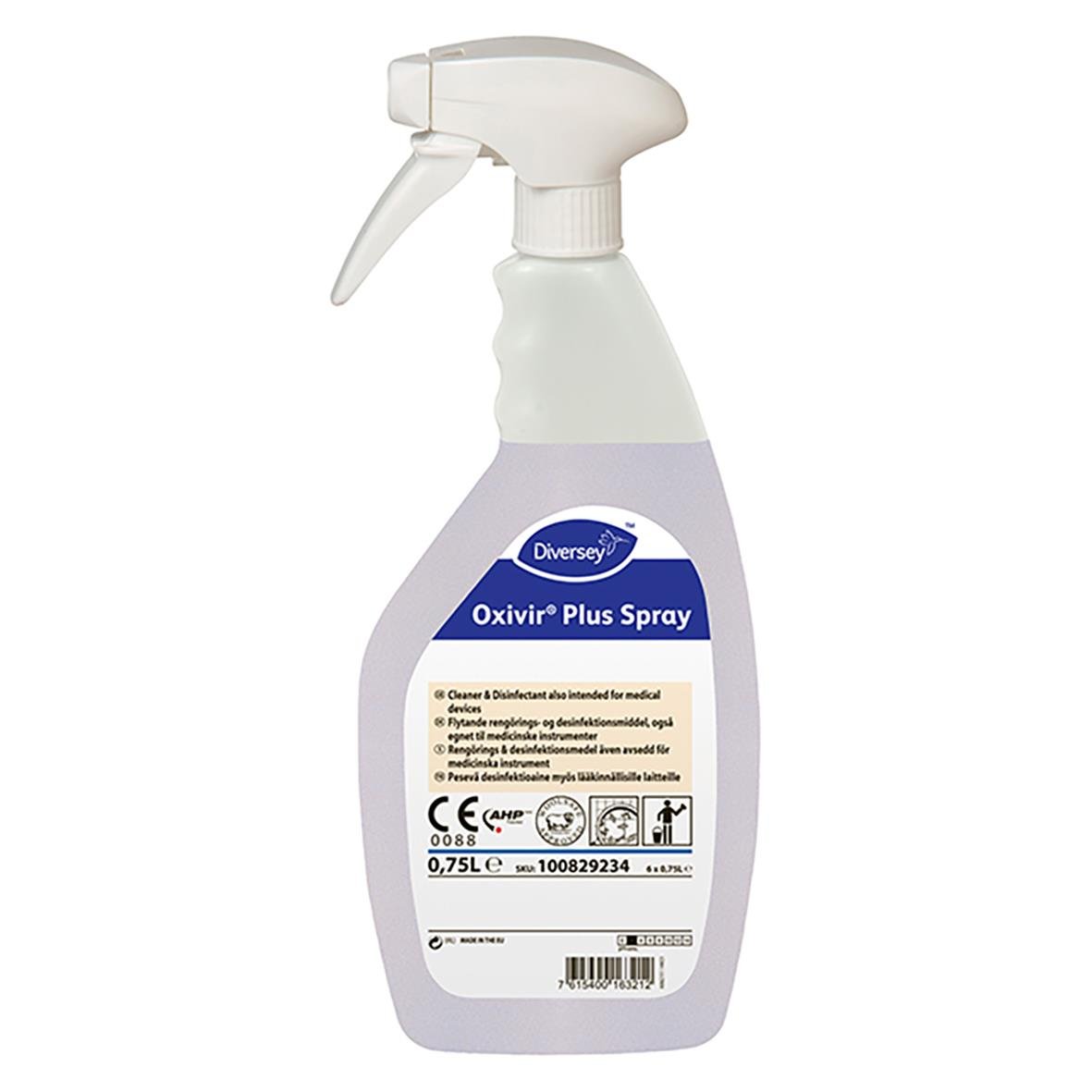 Rengörings- och ytdesinfektion Diversey Oxivir Plus sprayflaska 750ml