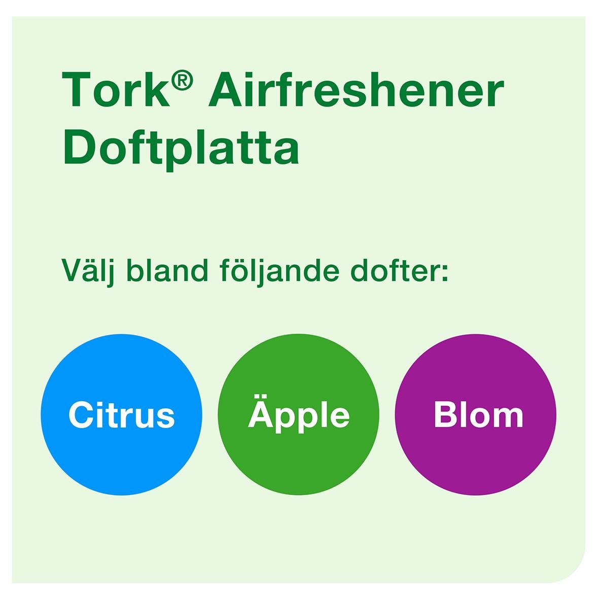 Tork Air Freshener Doftplatta med dofter citrus, äpple och blomma