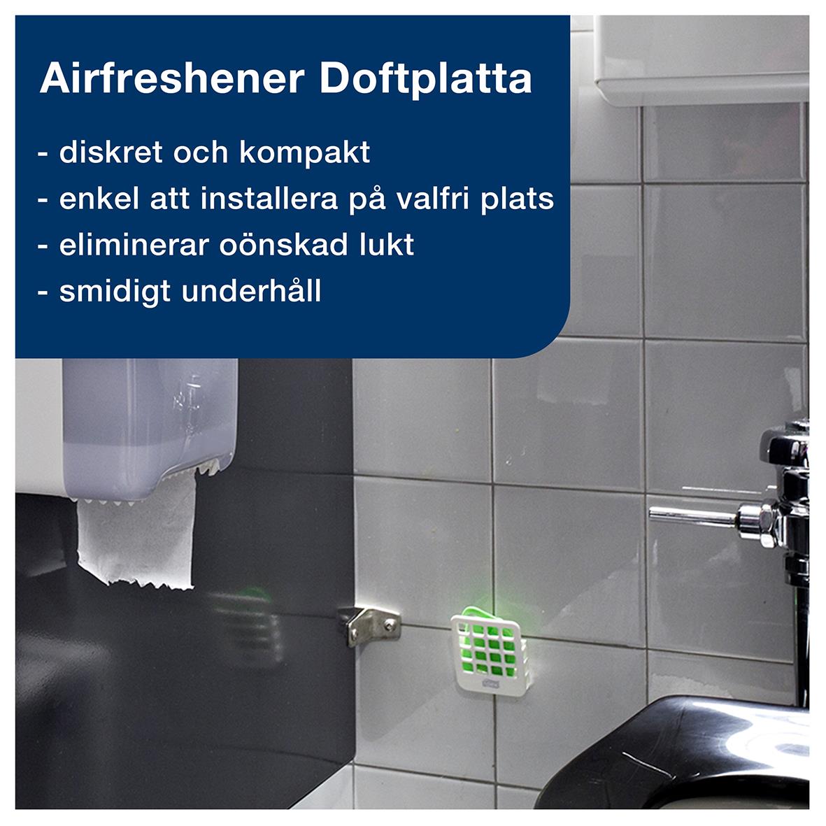 " och kompakt luftfräschare för badrum, enkel att installera, eliminerar oönskad lukt, kräver minimalt underhåll"