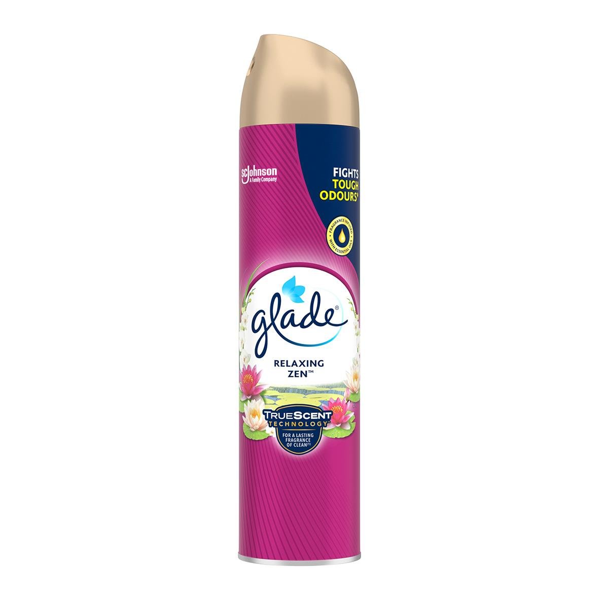 Lukt/Luftfräschare Glade Relaxing Zen 300ml i rosa och beige burk