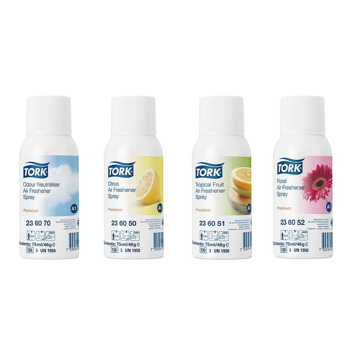 Tork A1 Premium citrusdoft luftfräschare i små flaskor