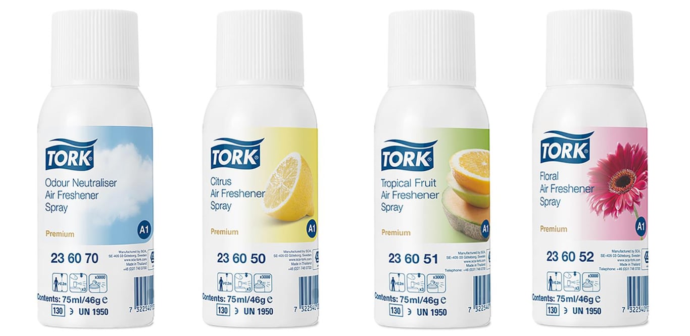 Tork A1 Premium citrusdoft luftfräschare i små flaskor