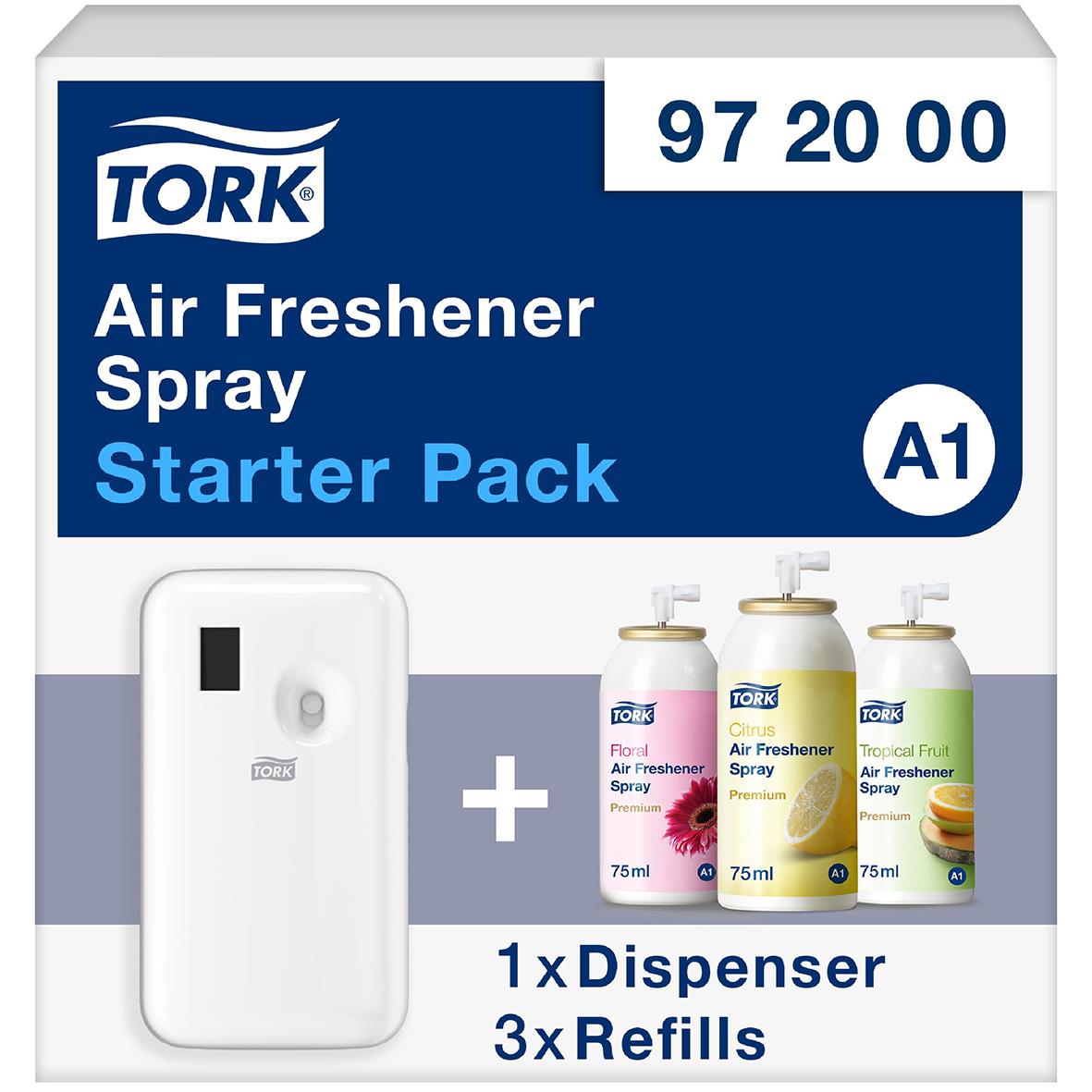 Air Freshener Tork A1 Starterpack 1 hållare + 3 refill vit 52500055