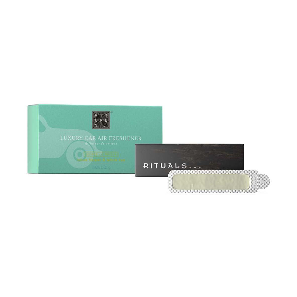Luftfräschare Rituals Bil Karma i svart och mintgrönt för bilens inredning