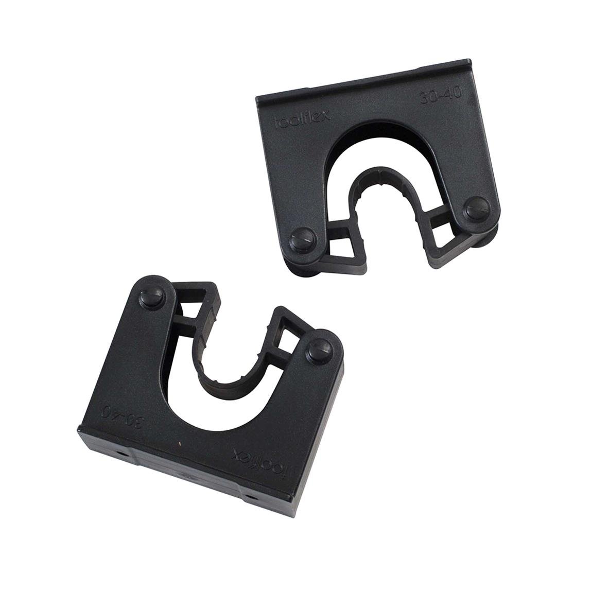Redskapshållare Toolflex för skenor 30-40mm, svart, två delar