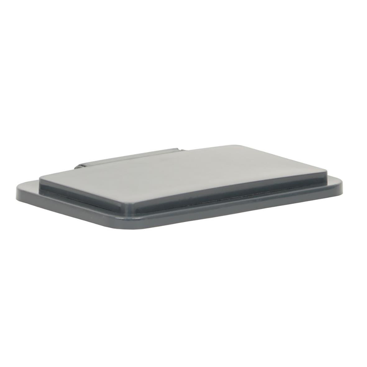 Rektangulär grå hink med lock, 6L