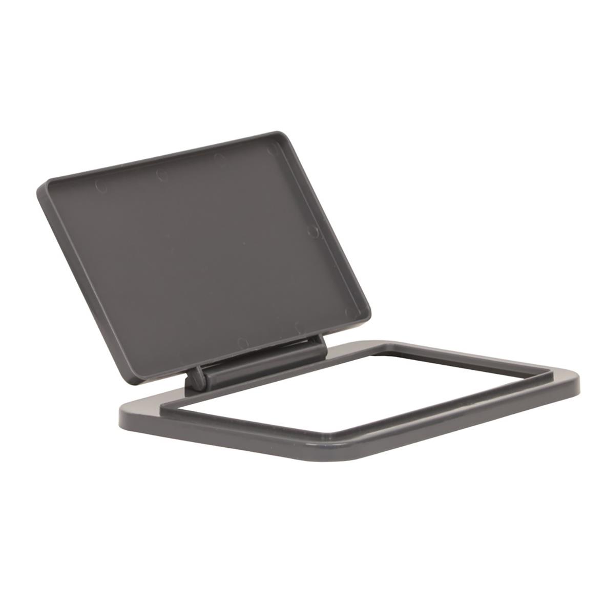 Grå låsbar rektangulär hink 6L med lock