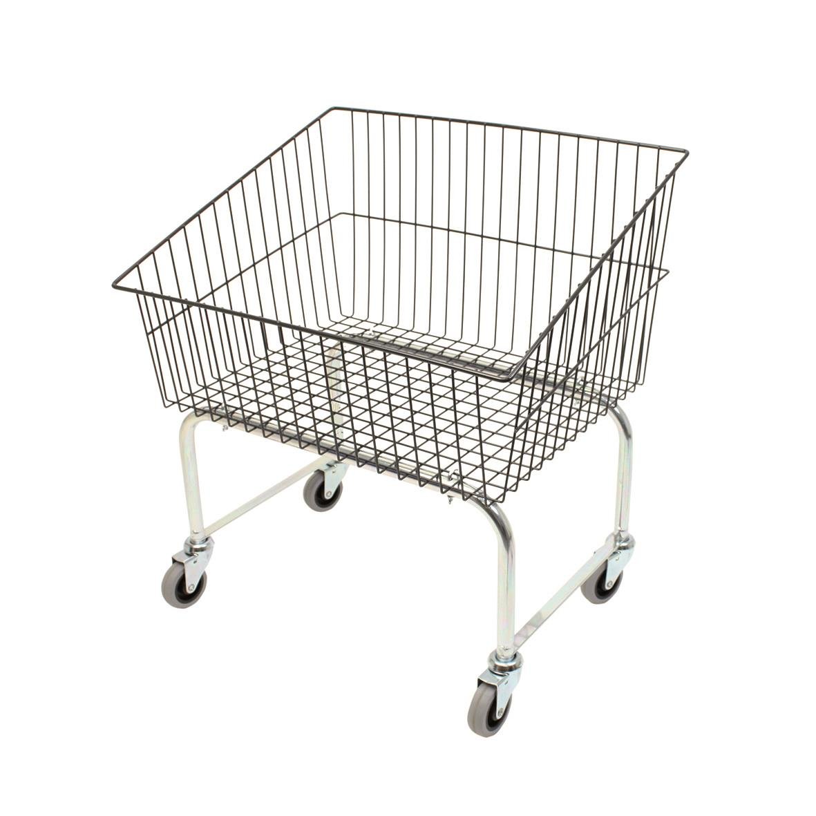 Tvättvagn Activa 59x50x67cm med metallkorg och hjul