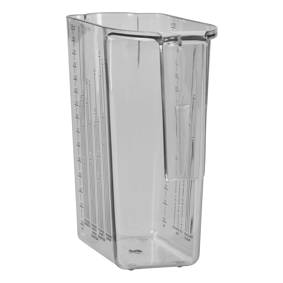 Transparent Vikan prepareringskanna på 1,5 liter med mätmarkeringar