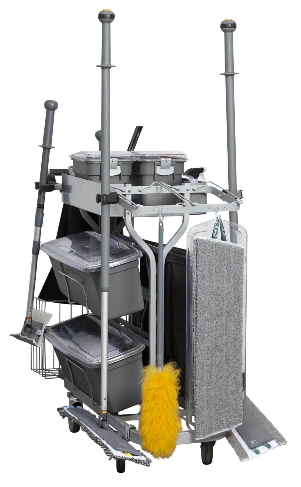 Städvagnspaket Vikan Kompakt Plus 60cm med moppar, hinkar och tillbehör för städning