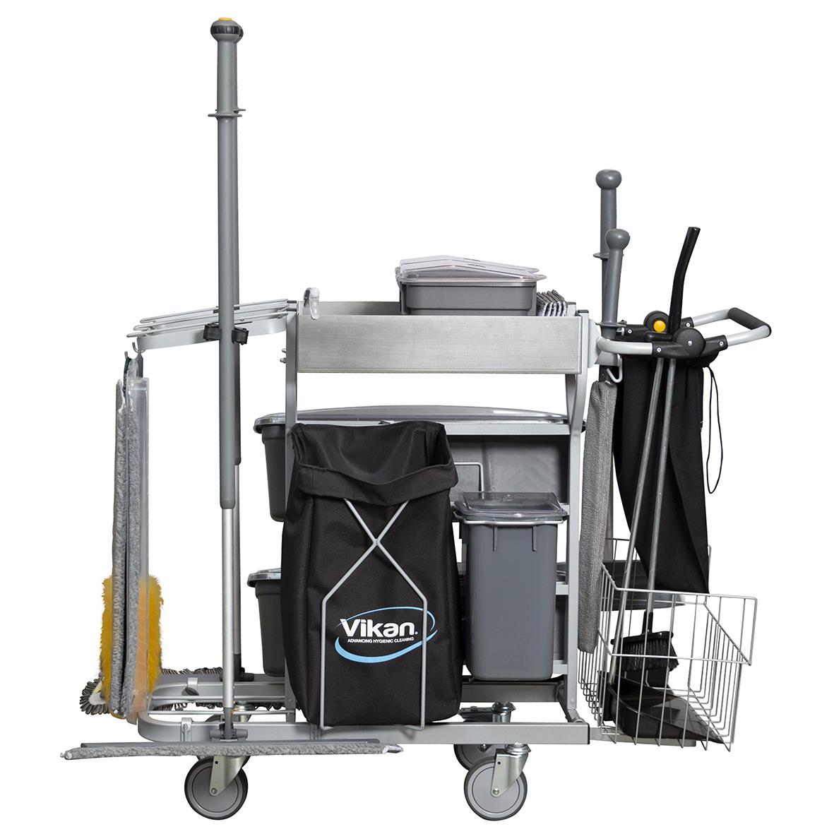 Städvagnspaket Vikan Kompakt Plus 60cm med moppar, sopsäck, hink och tillbehör
