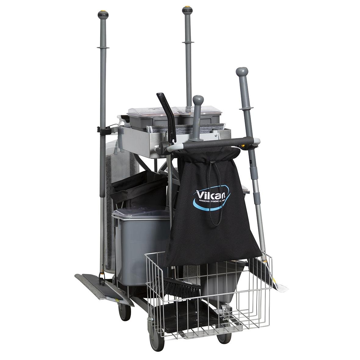 Städvagnspaket Vikan Kompakt Plus 60cm med olika verktyg och tillbehör för städning