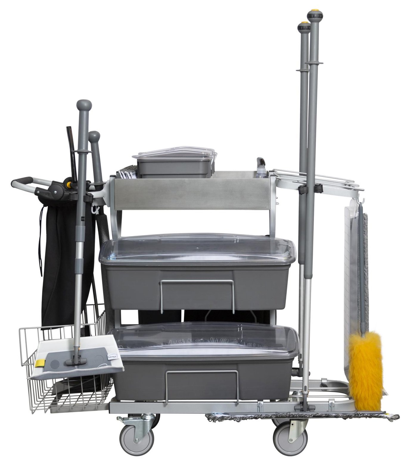 Städvagnspaket Vikan Kompakt Plus 60cm med olika rengöringsverktyg och behållare