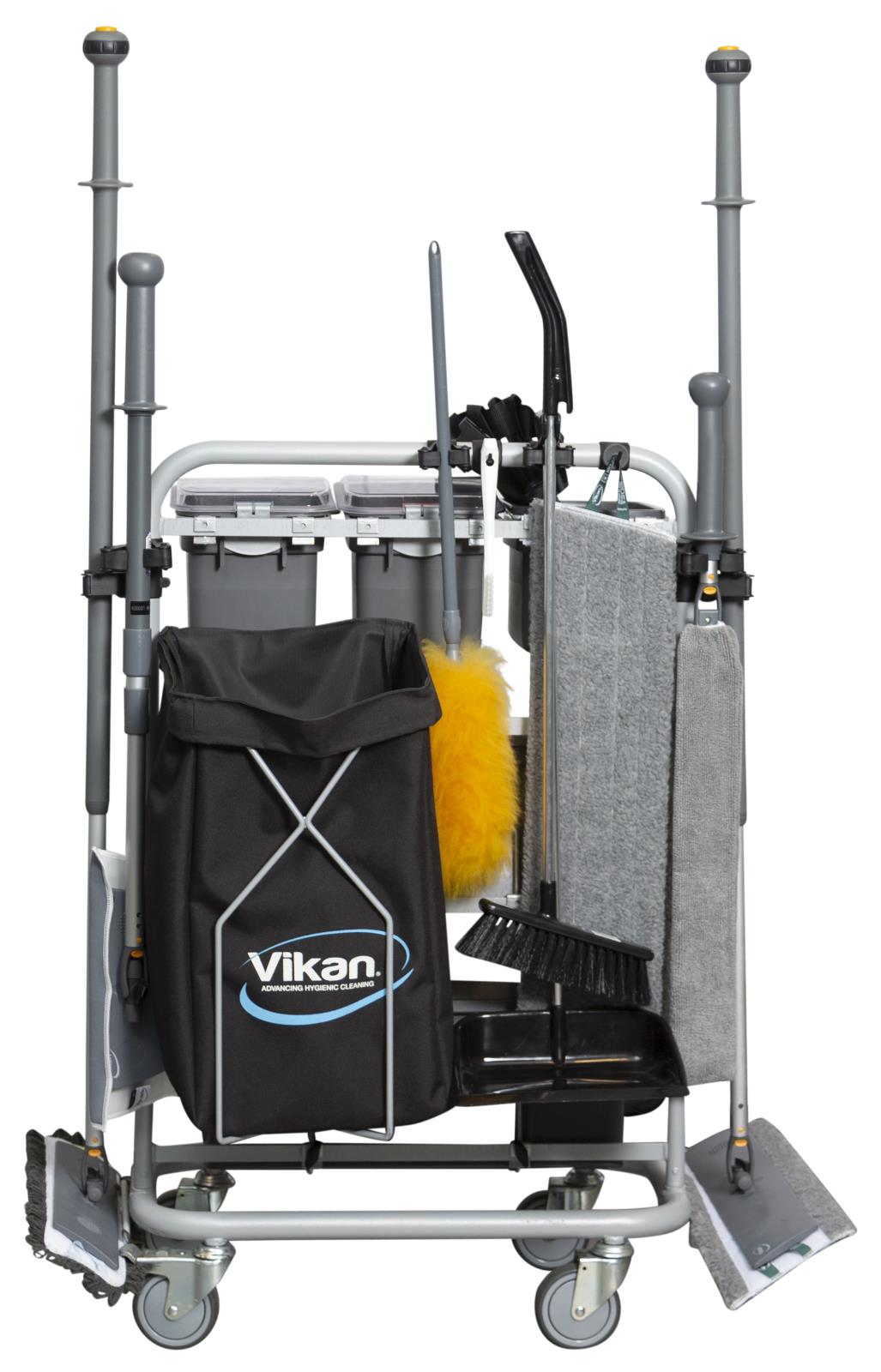 Städvagnspaket Vikan Slimliner 40cm med olika rengöringsverktyg och tillbehör