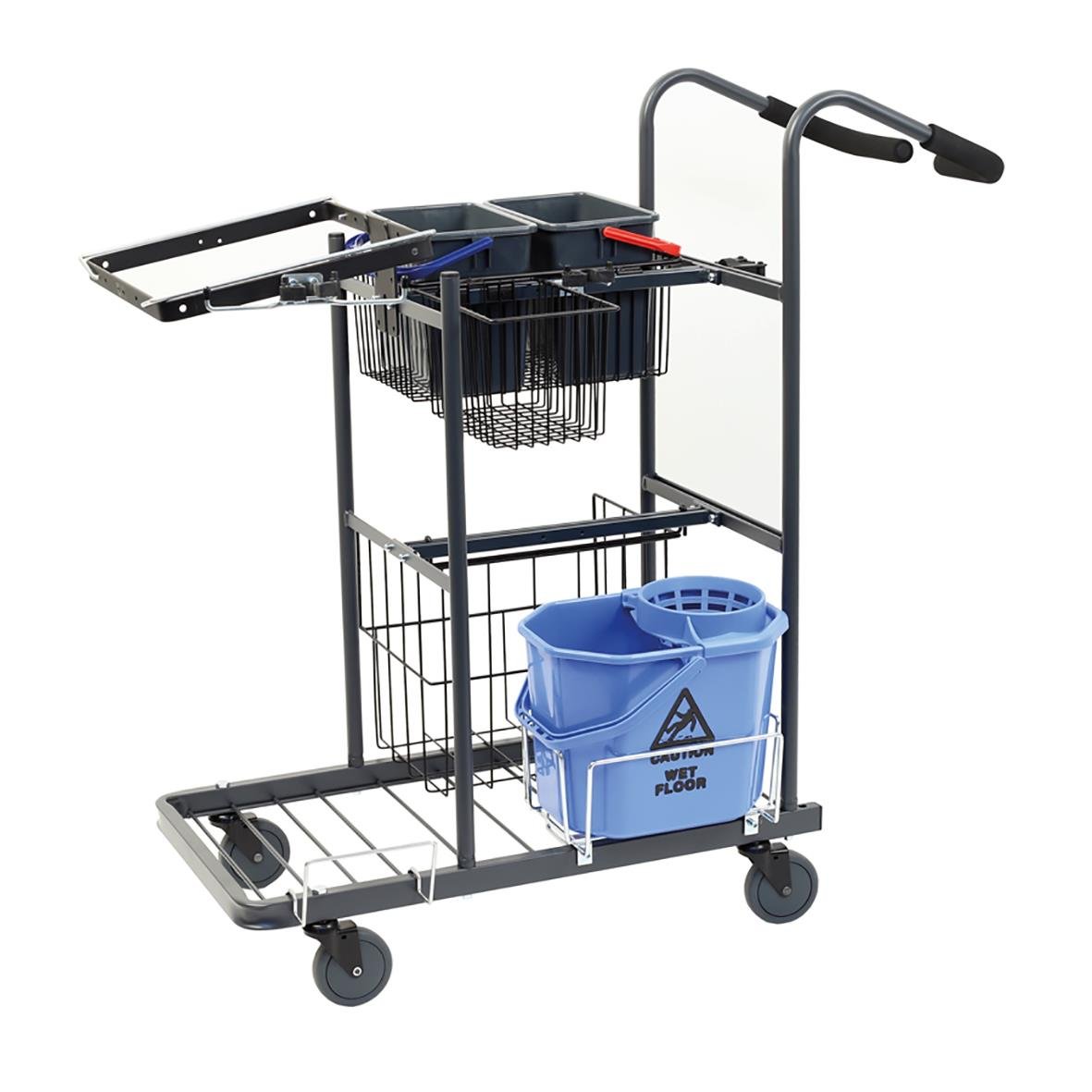 Svabbvagn Activa Mini Softline med handtag, korgar och mopphållare på hjul