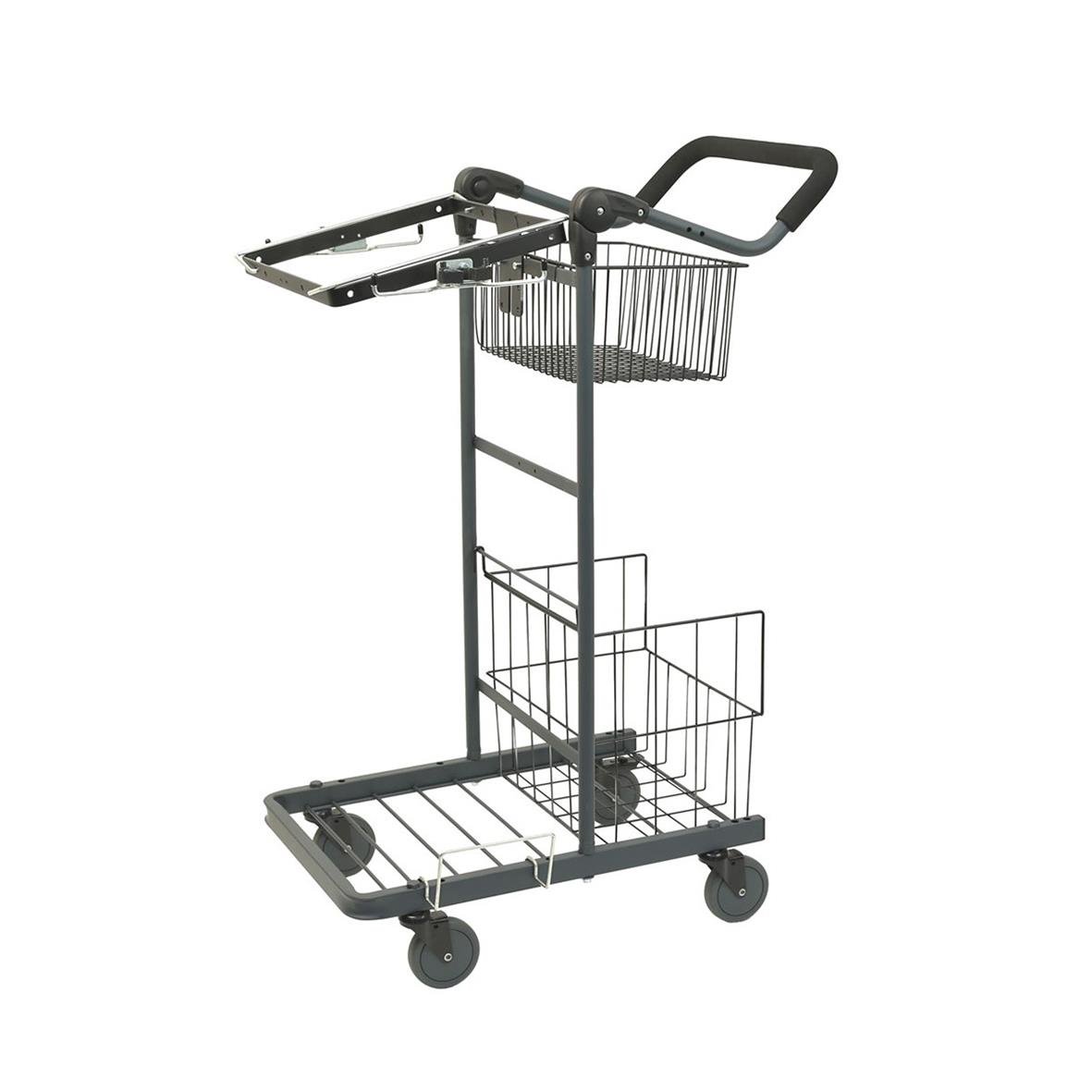 Städvagn Activa Tripp 3 med handtag, korgar och hjul