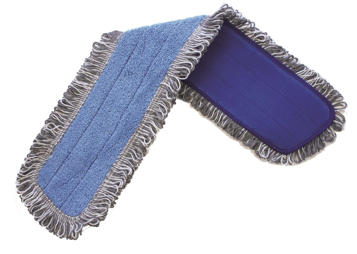 Kombimopp Activa Damp 40cm med blått huvud och grått fransat kanter