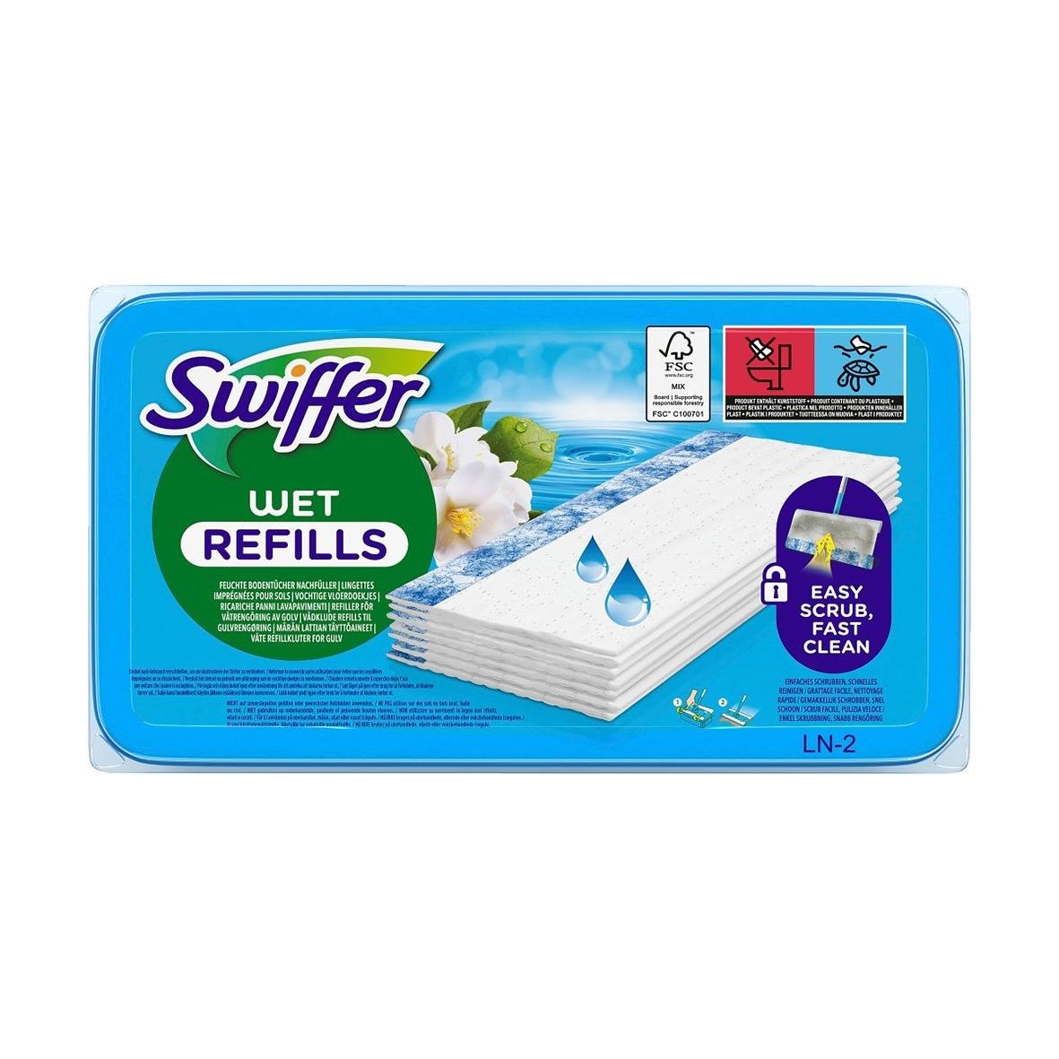 Engångsmopp Swiffer Floor Wet Morning Fresh med våta refiller för snabb och enkel golvrengöring
